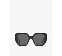Gucci Womens Gucci Gc001595 Gg0956S Rectangle-Frame Acetate Sunglasses Black