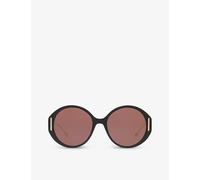 Gucci Womens Gucci Gc001958 Gg1202S Round-Frame Acetate Sunglasses