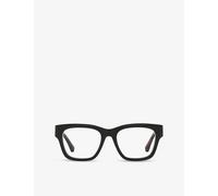 Gucci Womens Gucci Gc002290 Rectangle-Frame Acetate Optical Glasses Black