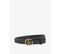 Gucci Womens Gucci Gg Buckle Thin Leather Belt Nero 24