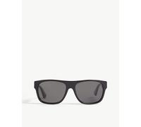 Gucci Womens Gucci Gg0341S Rectangle-Frame Sunglasses Black