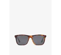 Gucci Womens Gucci Gg0381Sn Rectangular-Frame Acetate Sunglasses Brown