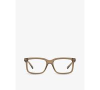 Gucci Womens Gucci Gg0914O Acetate Rectangular-Frame Optical Glasses Brown