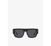 Gucci Womens Gucci Gg1262S Rectangle-Frame Acetate Sunglasses Black