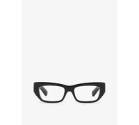 Gucci Womens Gucci Gg1297O Rectangle-Frame Acetate Eyeglasses Black