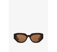 Gucci Womens Gucci Gg1421S Rectangle-Frame Acetate Sunglasses Brown