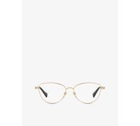 Gucci Womens Gucci Gg1595O Cat-Eye Metal Optical Glasses Gold