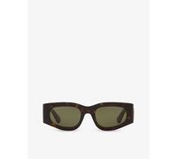 Gucci Womens Gucci Gg1664S Square-Shape Acetate Sunglasses Brown