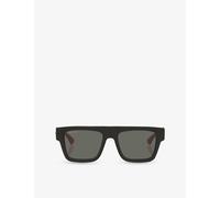 Gucci Womens Gucci Gg1868S Rectangle-Frame Acetate Sunglasses Black