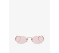 Gucci Womens Gucci Gg1922S Frame-Less Round Metal Sunglasses Gold