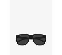 Gucci Womens Gucci Gg2077S Rectangle-Frame Acetate Sunglasses Black