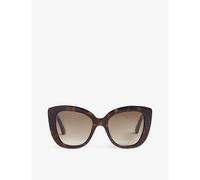 Gucci Womens Gucci Havana Gg0327S Cat-Eye Frame Sunglasses Brown