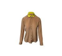 Gucci Women's Preloved Buttondown Shirt in Brown Silk | Size: 2