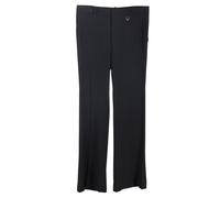 Gucci Women's Preloved Crepe Trousers in Black Polyester | Size: 40