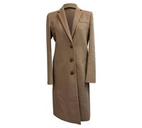 Gucci Women's Preloved Peacoat in Beige Wool in Light Brown | Size: 42