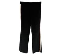 Gucci Women's Preloved Side Stripe Straight-Leg Trousers in Black Viscose | Size: 2