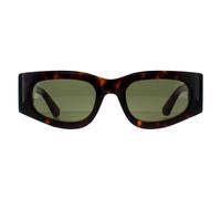 Gucci Women's Rectangle Havana with Green & Red Green GG1664S in Brown
