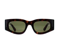 Gucci Women's Rectangle Havana with Green & Red Green GG1664S in Brown Gucci Brown One Size
