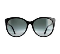 Gucci Round Womens Shiny Black Grey Gradient GG0729SA - One Size