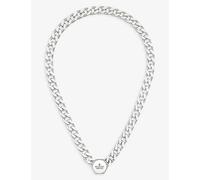 Gucci Womens Silver Trademark Logo-engraved Sterling Necklace 42cm