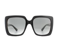 Gucci GG0418S 001 Woman Sunglasses Plastic Black Grey Squared Normal