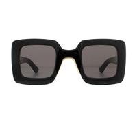 Gucci Women's Square Black Grey Sunglasses