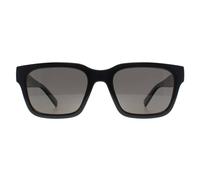 Gucci Women's Square Shiny Black Grey Polarized GG1857S