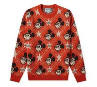 Gucci x Disney Mickey Mouse Pattern Crewneck Knitted Sweater For Men Orange 601563-XKA57-7841 XL