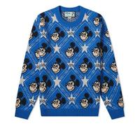 Gucci x Disney Mickey Mouse Pattern Crewneck Sweater For Men Blue 601563-XKA57-4318 L