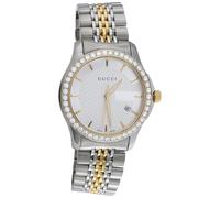 Gucci Ya126409 Diamond Watch G-Timeless 38mm Two Tone Yellow S. Steel PVD 2 CT