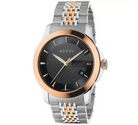 Gucci YA126410 Men's G-Timeless 38mm Black Face Two-Tone Watch