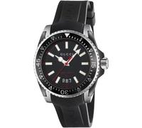 Gucci YA136303 Dive Black Dial Silicone Band Men's Watch