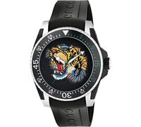 Gucci YA136318 Dive Tiger Motif Black Dial Men's Watch