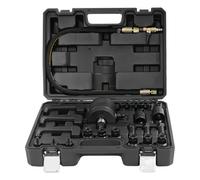 gucdaqc 24 Pcs Professional Pneumatic Diesel Injector Puller Set, Air Vibration Injector Removal Tool Kit, 5-8 Bar Diesel Injector Puller with 19pcs Adaptors, UK Connectors (Black)
