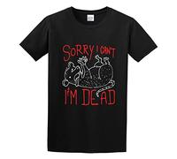 GUCEULTRUE Casual T-Shirt Sorry I Can't I'm Dead Black XXL