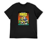 GUCEULTRUE Fashion T-Shirt New Retro Fritz The Cat Black L
