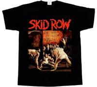 GUCEULTRUE Trendy T-Shirt Skid Row Slave to The Grind '91 ShorLong Sleeve New BlackBlack Black XL