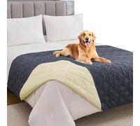 Guchuang Waterproof Dog Blanket for Bed, Anti-Slip Dog Blankets Washable, 132x208 cm Soft Waterproof Sofa Cover Scratch Dirty and Fur Resistant for Couch and Bed Furniture, Grey
