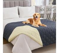 Guchuang Waterproof Dog Blanket for Bed, Anti-Slip Dog Blankets Washable, 97x190 cm Soft Waterproof Sofa Cover Scratch Dirty and Fur Resistant for Couch and Bed Furniture, Grey