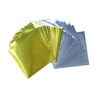 GuCra Foil Origami Coloured Paper 60 Sheets Set, Foldable Metallic Gold Paper, Silver, 15 x 15 cm (15 x 15 cm)