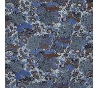 GuCra Japanese Yuzen Washi Paper, Reusable Wrapping Paper and Gift Wrap for Origami, Chiyogami and DIY Crafts, 43.3" x 31.5", 1sheet (Dark Blue x Plants)