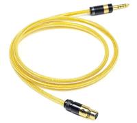 GUCraftsman 3-Pin Mini XLR 6N OFC Silver-Plated+Metal Shielding Layer Headphone Upgrade Cable for Beyerdynamic DT990 Prox DT700 Prox DT900 Prox DT1990 PRO MKII AKG K702 K712 PRO K371 (3.5mm Plug)