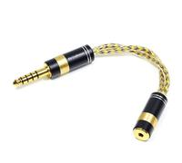 GUCraftsman 4.4mm Male to 2.5mm Female Headphone Adapter Cable, 6N Silver-Plated Oxygen-Free Copper with Metal Shield IEM Portable Conversion Cable