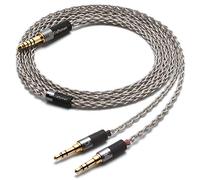 GUCraftsman 6N Single Crystal Silver Upgrade Cable 2.5mm/4.4mm Balanec Headphone Upgrade Cables for Beyerdynamic T1 2nd T5P 2nd T5P 3nd Final d8000Pro Denon AH-D5200 AH-D7200 AH-D9200 (4.4mm Plug)
