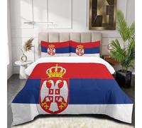 GUCSMN Coverless Duvet Double Size Serbia Flag