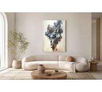 GUCSMN Knowledge Architecture Men Canvas Prints Surrealism Wall Art Posters Room Decor, Beige Prints Walls Decoration for Modern Living Rooms Bedroom Bar Cafe - Frameless (16x20in)