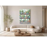 GUCSMN Potted Plants Wall Art Poster, Watercolor Unframed Canvas Prints Room Decor, Mint Green Pictures for Bedroom Living Room Bathroom Home Office Kitchen 20x28in Unframed