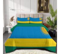 GUCSMN Rwanda Flag Double Coverless Duvet Comforter