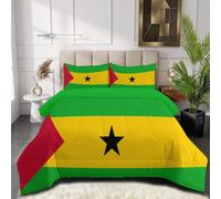 GUCSMN Sao Tome and Principe Flag Double Coverless Duvet Comforter