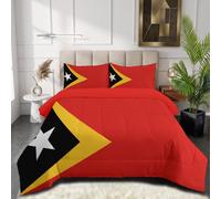 GUCSMN Super King Coverless Duvet East Timor Flag Bedding